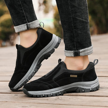 Xajzpa Men's non-slip casual sports shoes wear-resistant hiking shoes Outdoor fashion comfortable flat walking shoes for men